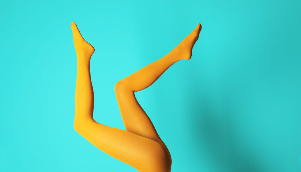 gambe con collant