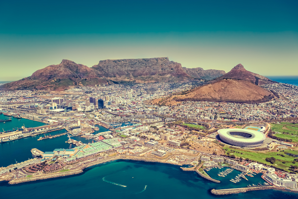 vista aerea di Città del Capo