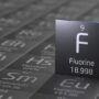 Fluorine,Element,Periodic,Table,,Metal,Mining,3d,Illustration Fluoro nella tavola periodica