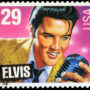 Luga,,Russia,-,November,6,,2016:,A,Stamp,Printed,By francobollo elvis presley