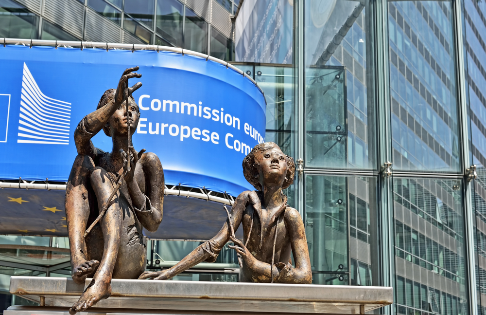 entrata dell'edificio della Commissione europea a Bruxelles